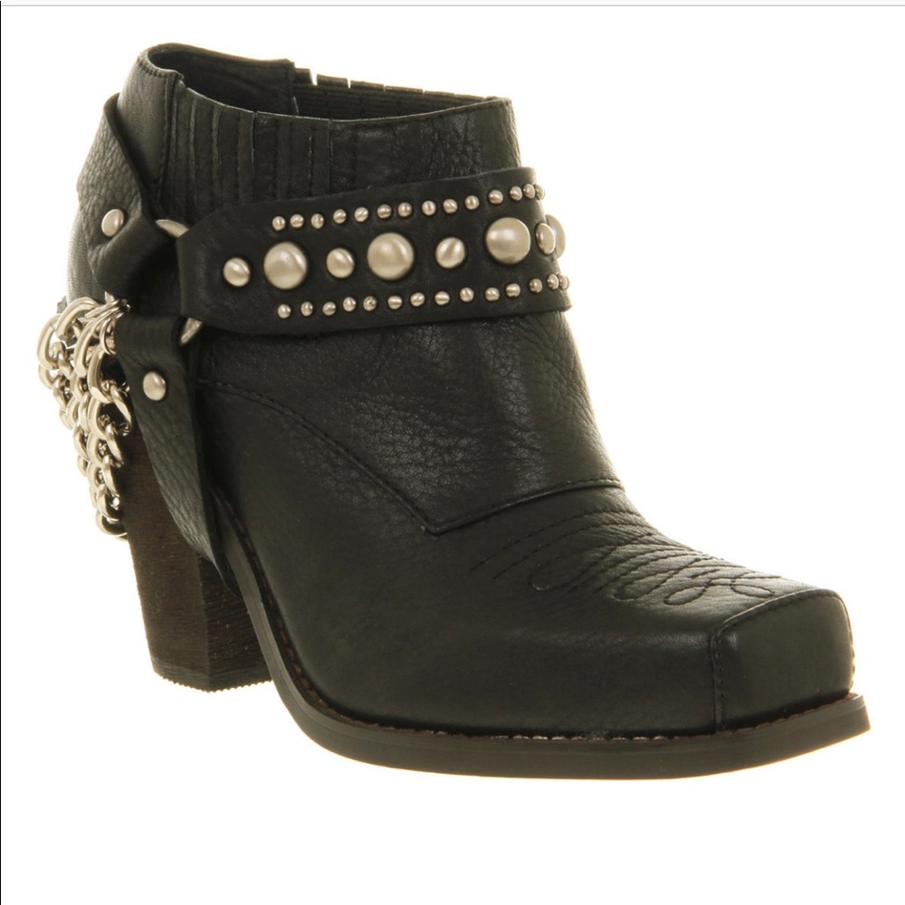 Jeffry Campbell ankle moto boots. Genuine leather.
